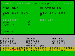 Ball by Ball screenshot 2 for ZX Spectrum